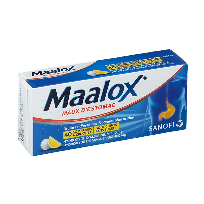 Buy Maalox 40 Tablets Lemon Flavor Sugar-free online in the US pharmacy.