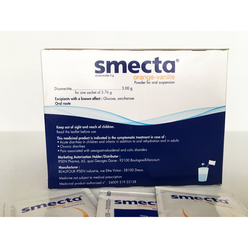 Buy Smecta 60 sachets online in the US pharmacy.